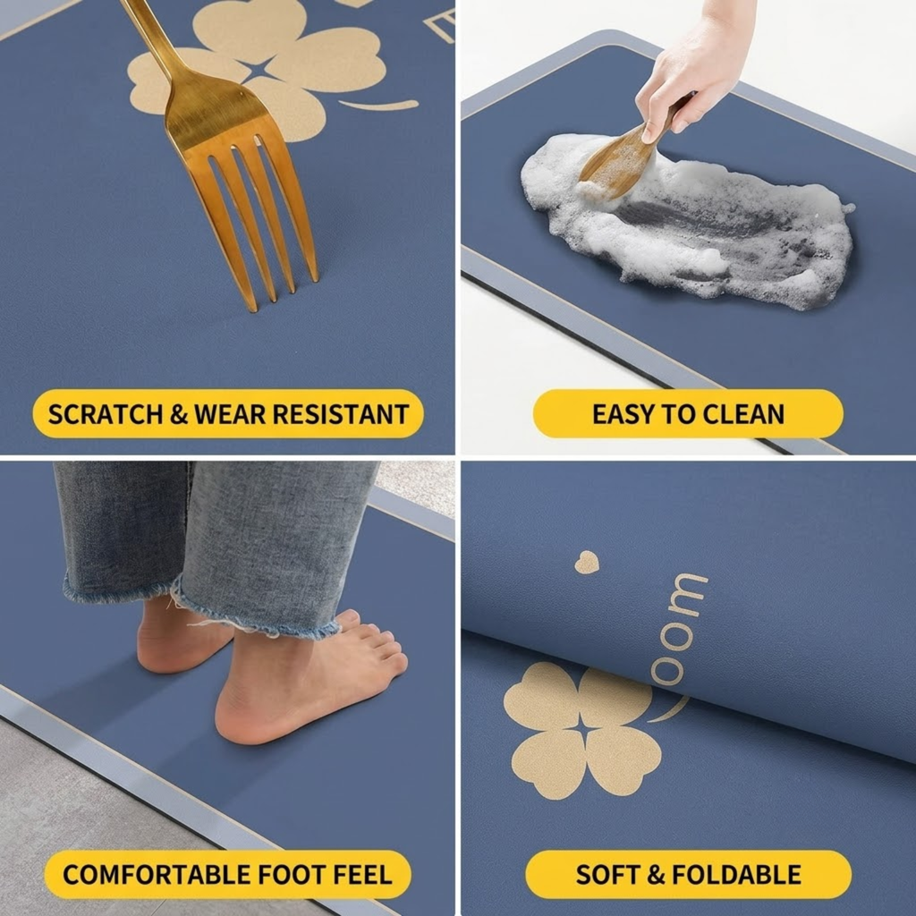 Natural Rubber Sole Antibacterial Foot Mat