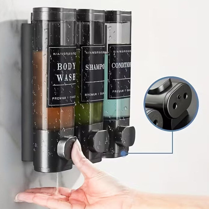 No-Drill Triple Shower Soap Dispenser
