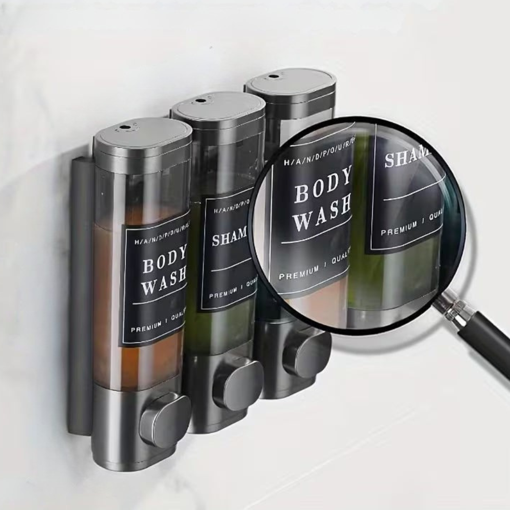 No-Drill Triple Shower Soap Dispenser