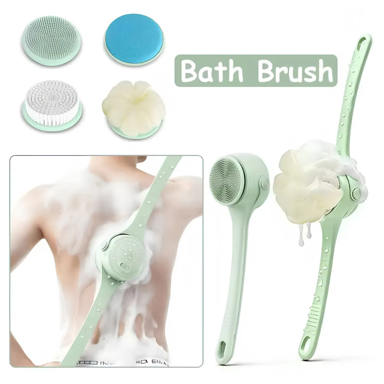 360° Electric Body Brush with 4 Heads