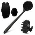4PCS Silicone Body & Face Scrubber Set