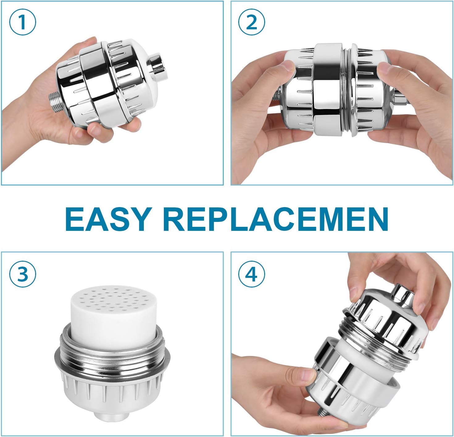 5-Speed Adjustable Hard Water Shower Filter