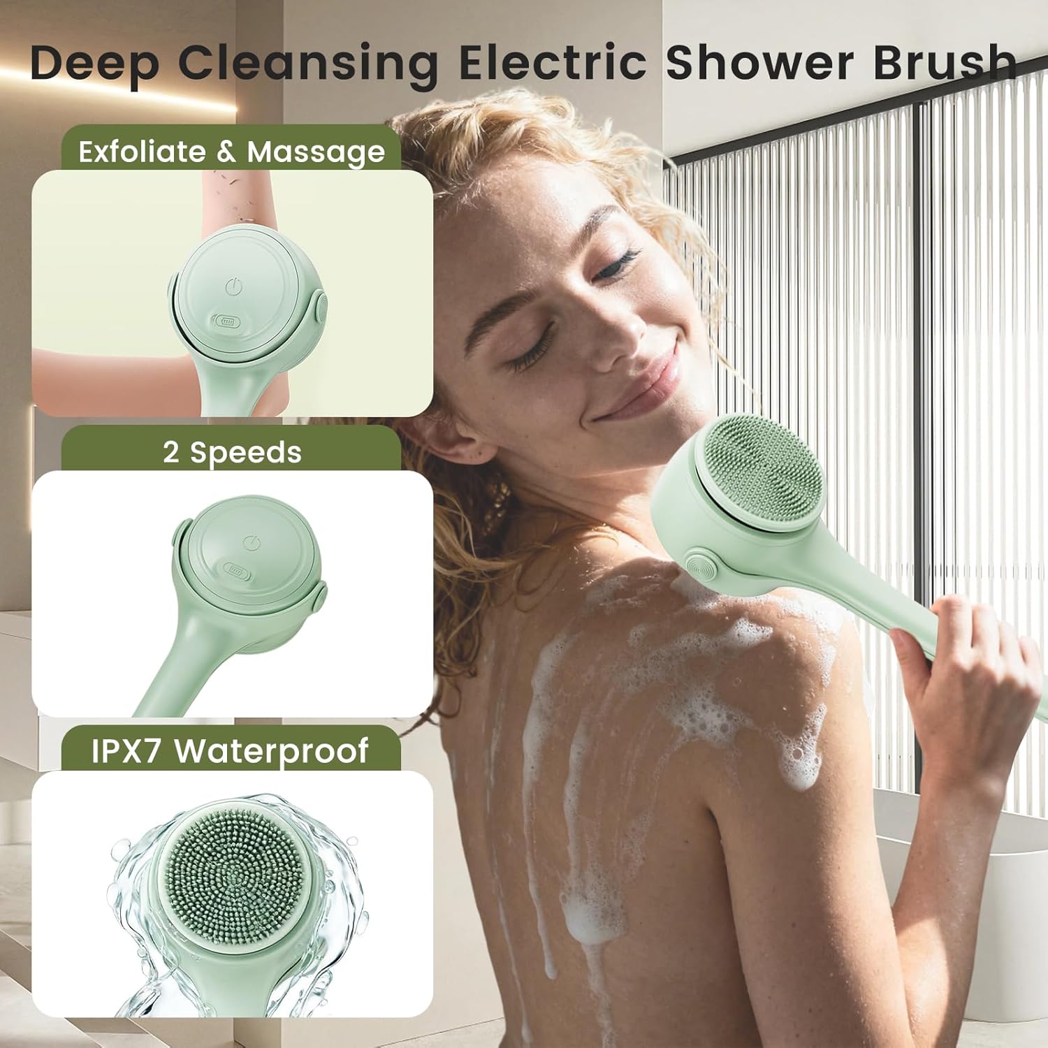 360° Electric Body Brush with 4 Heads