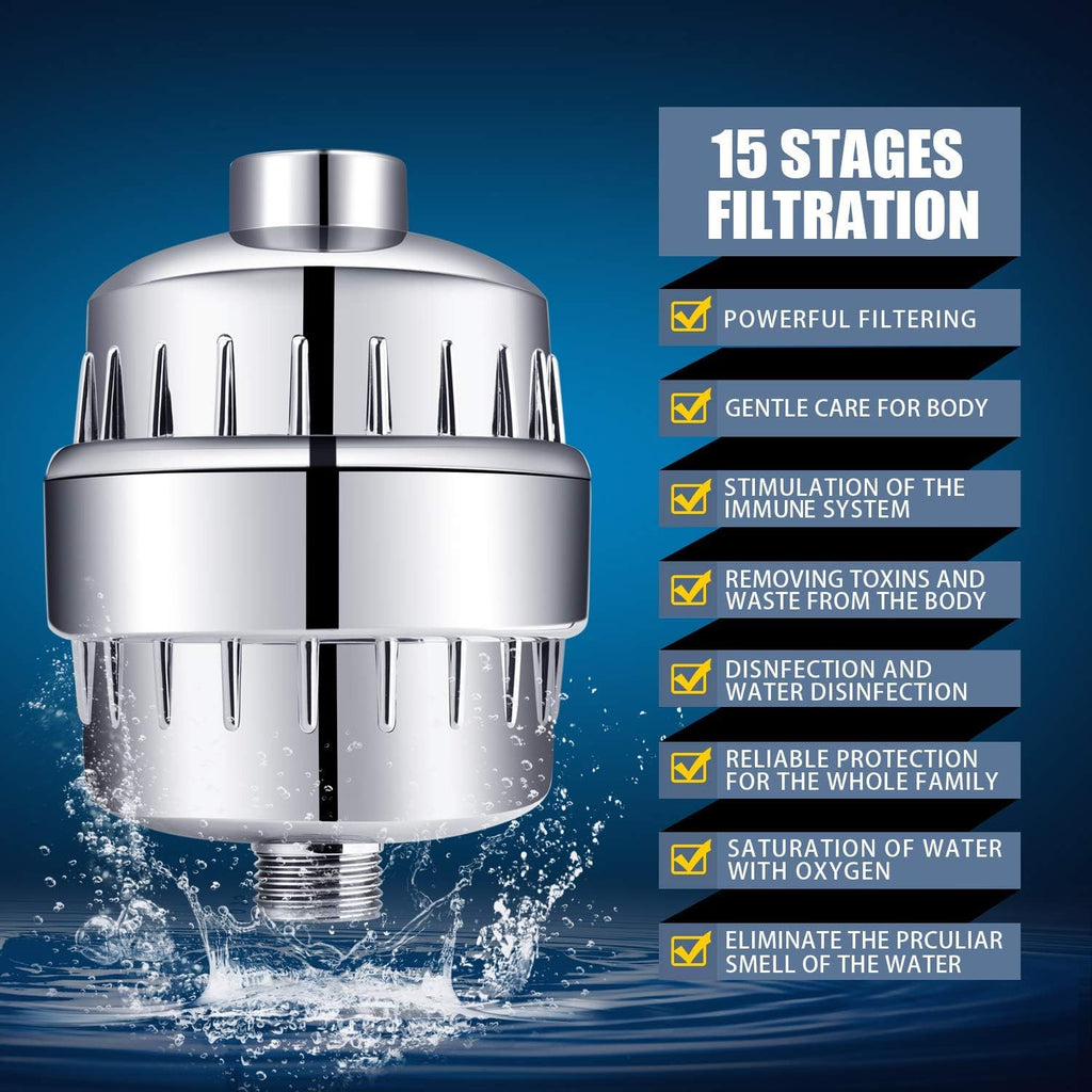 5-Speed Adjustable Hard Water Shower Filter