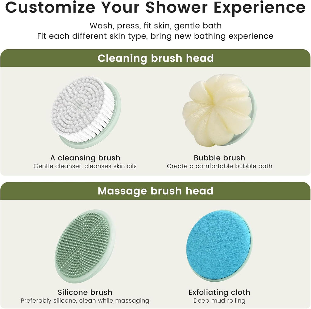 360° Electric Body Brush with 4 Heads