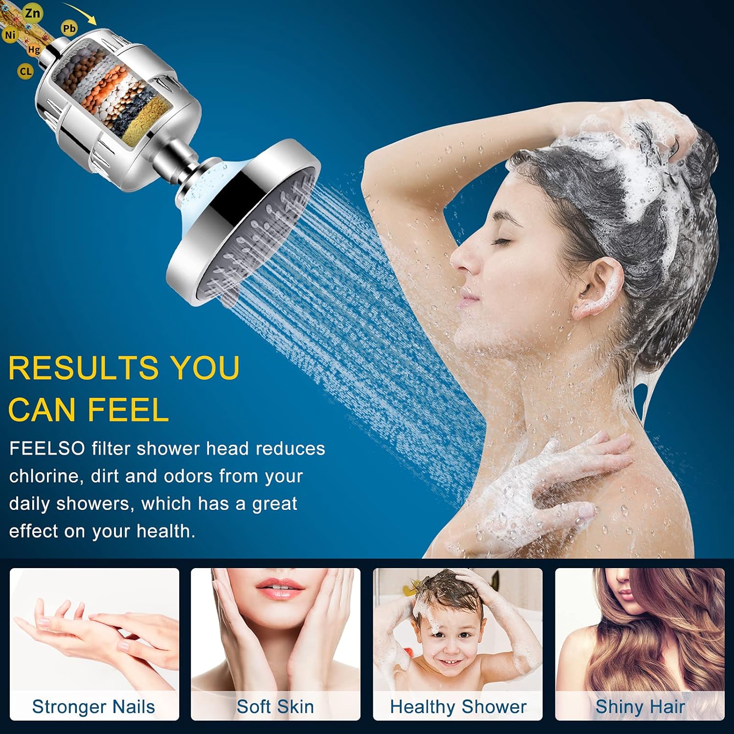 5-Speed Adjustable Hard Water Shower Filter