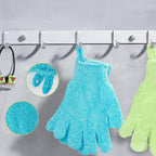 12-Color Body Scrub Shower Gloves Kit