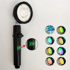 Premium 3-Color Temp Control LED Showerhead